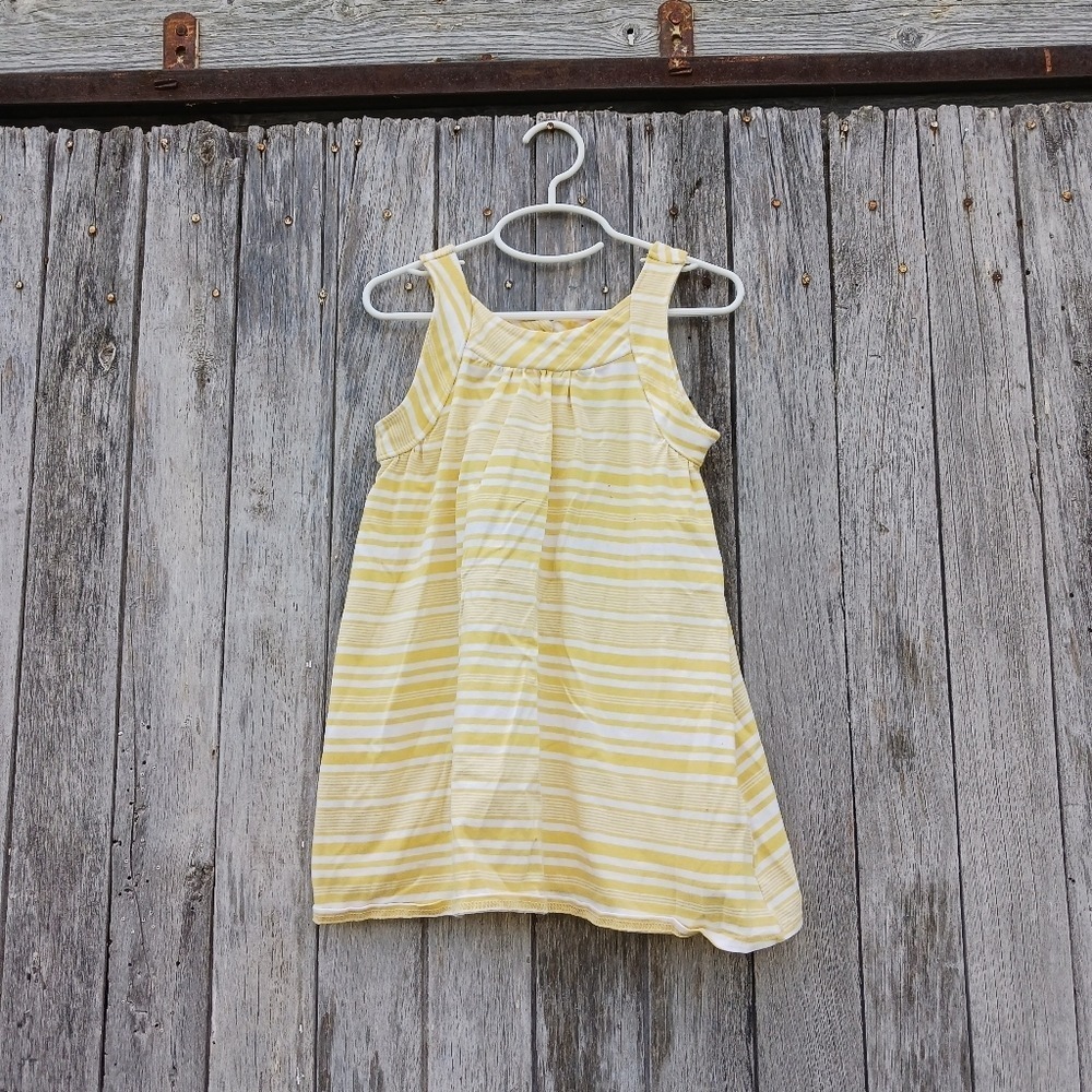 Tommy‎ Bahama Toddler Girls 4T Summer Dress Yellow Stripe Sundress Sleeveless
